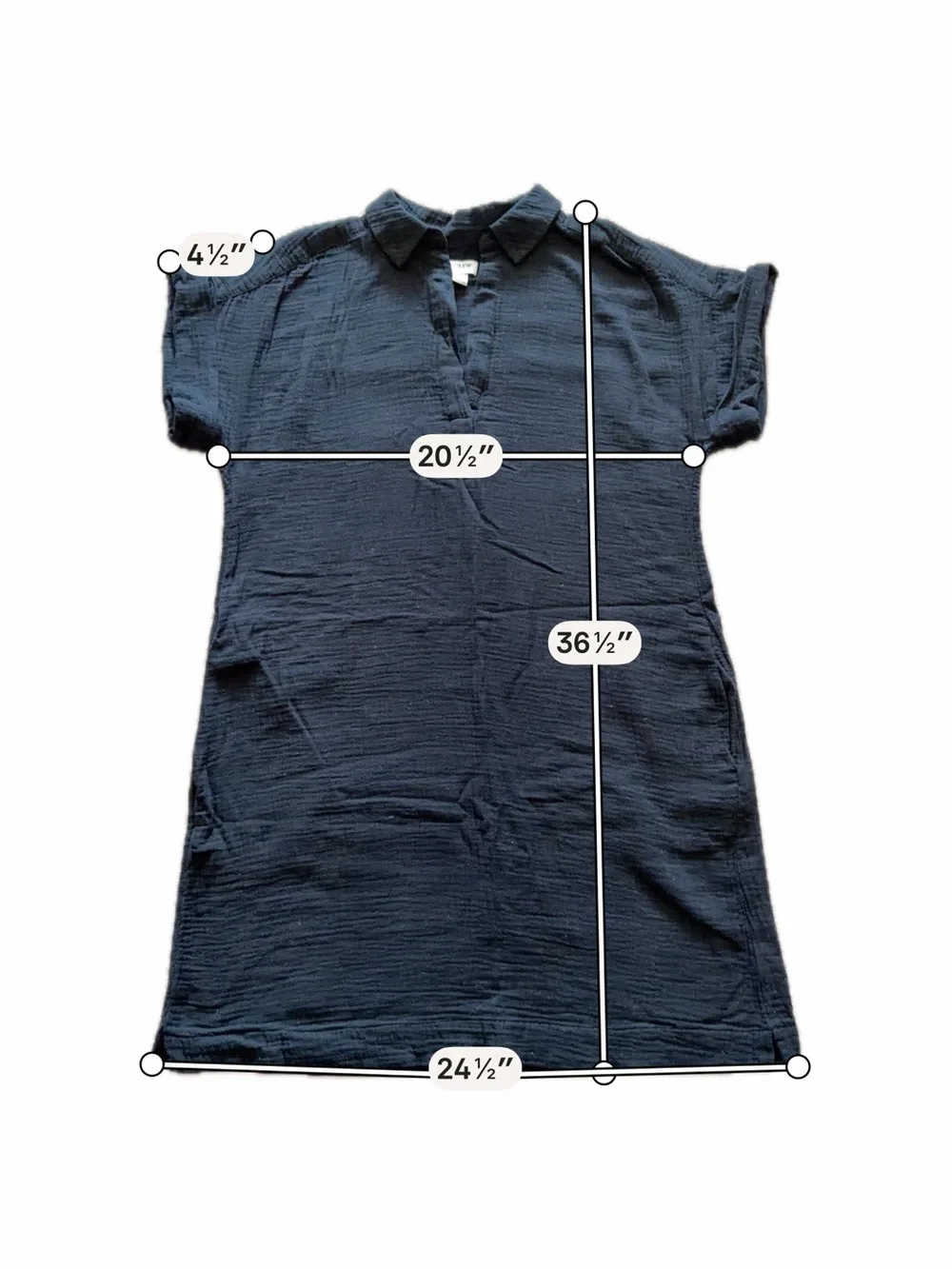 J. Crew Navy Short-Sleeve Polo Mini Dress